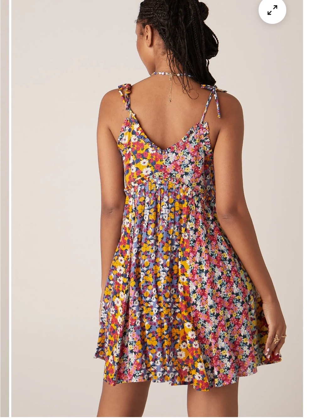Patrons of Peace Malibu Dress M Floral Babydoll Mini Dress Western Boho C1 - Picture 6 of 15